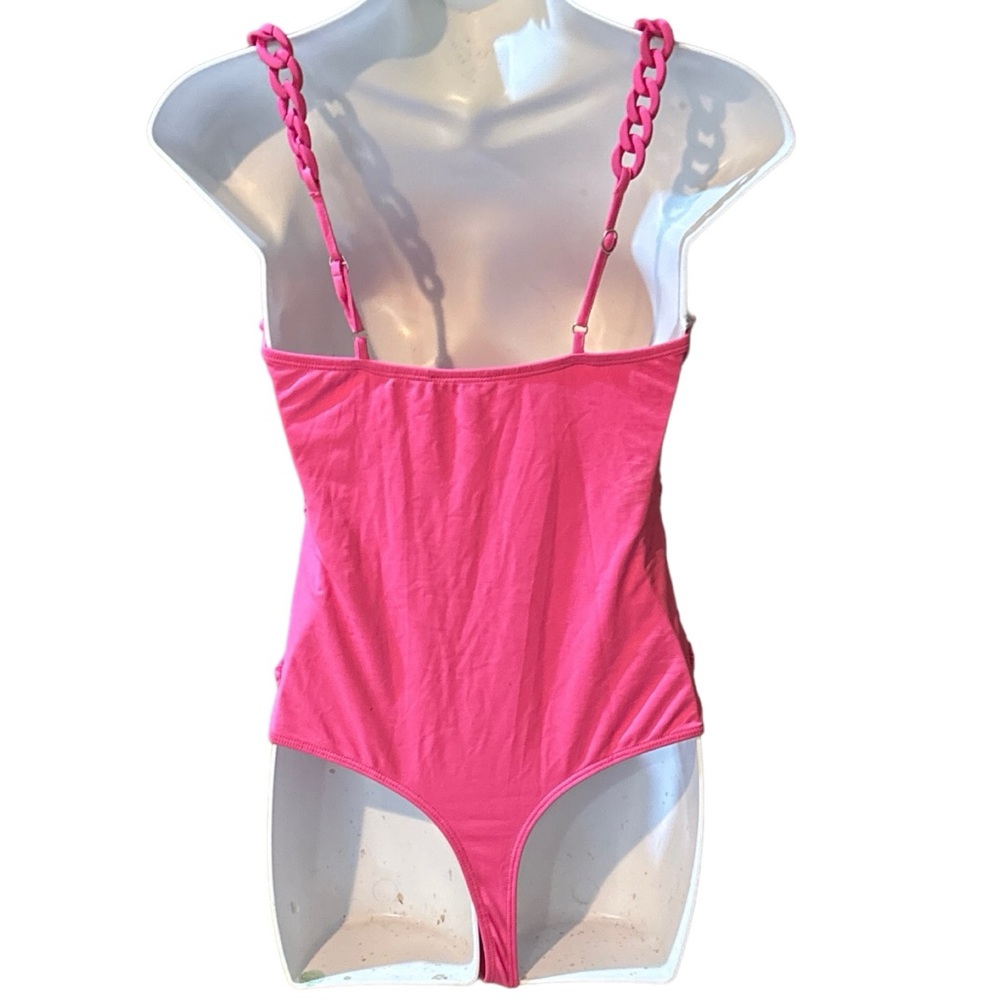 Studio F Chain Strap Ruched Bodysuit - Picture 8 of 16